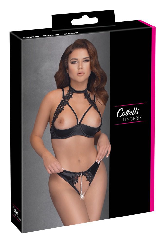 Completo intimo aperto 2 pezzi con catenina