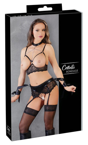 Set intimo aperto 2 pezzi con collare