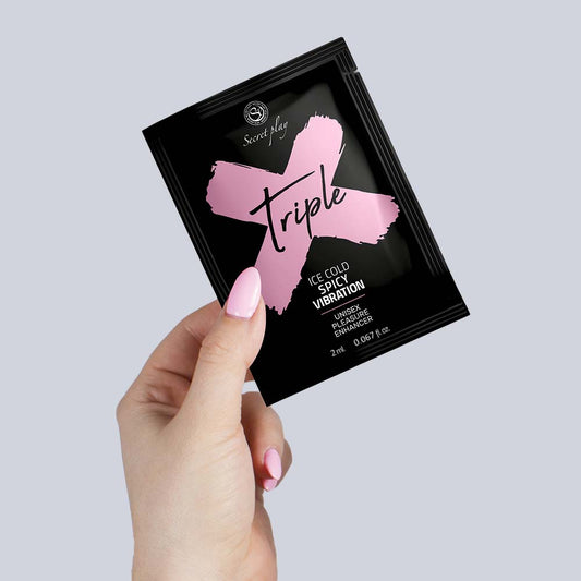 Gel intimo intensificatore vibrante Triple X 2 ml