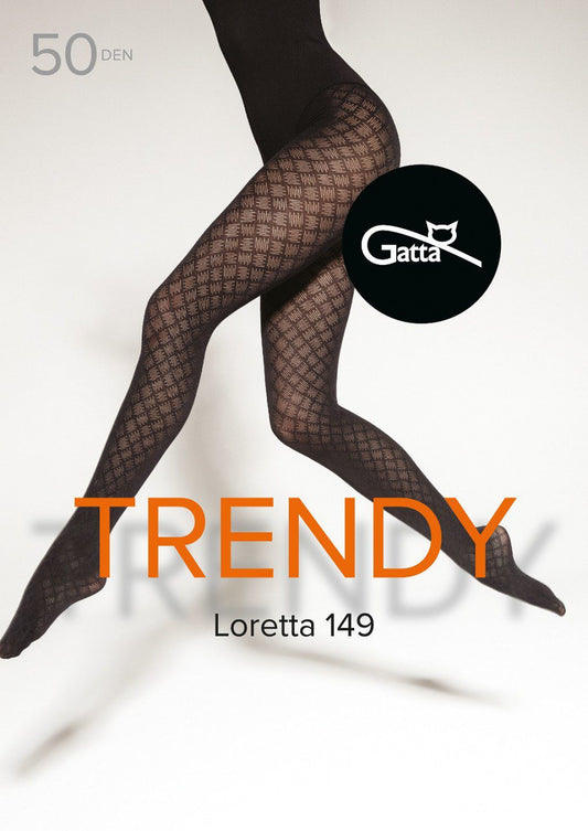 Collant fantasia jacquard Loretta 149 50 den taglie plus