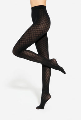 Collant fantasia jacquard Loretta 149 50 den taglie plus