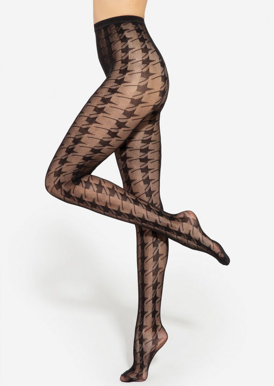 Collant a rete fantasia pied de Poule Runway 05