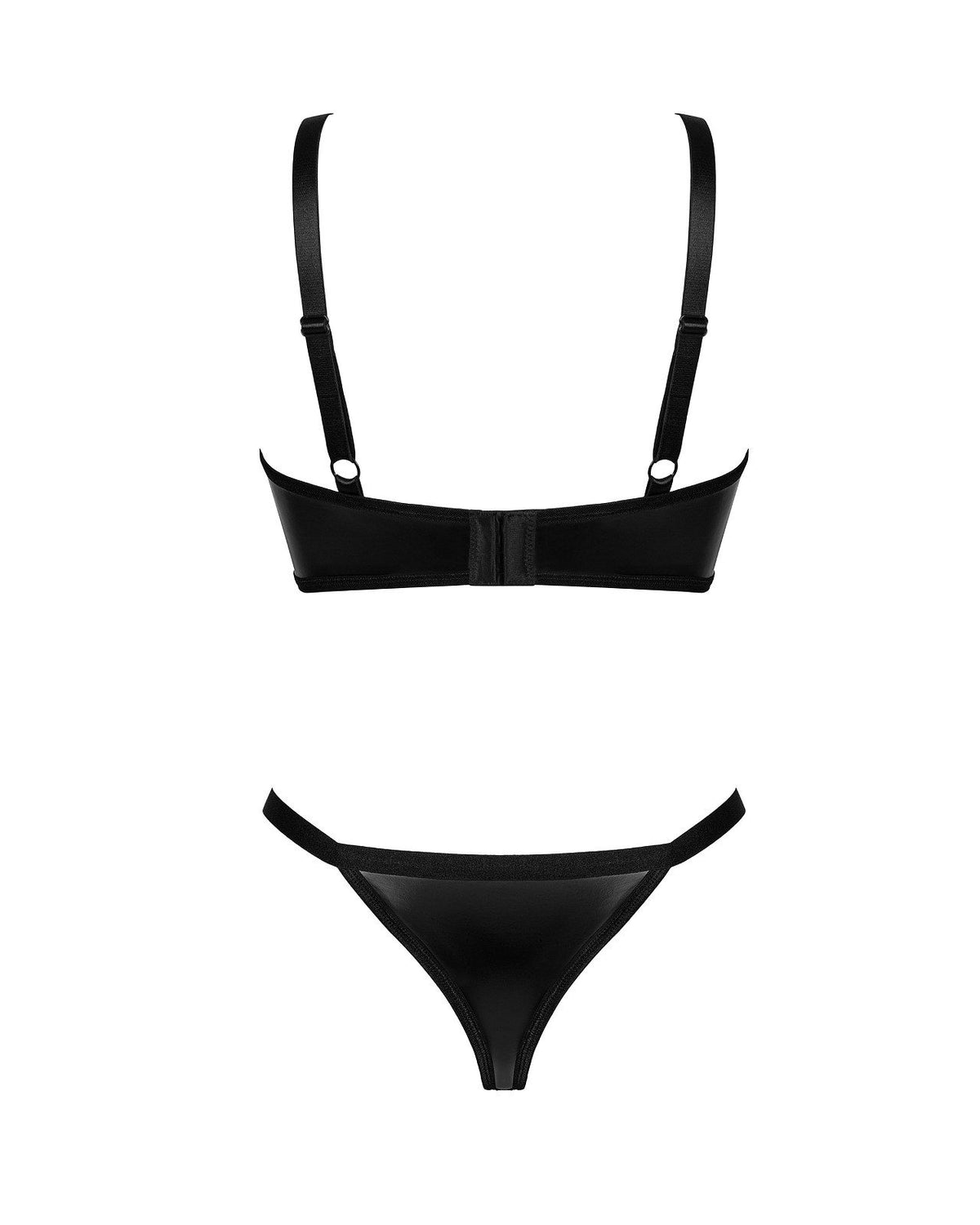 Completo intimo simil pelle 2 pezzi Armares
