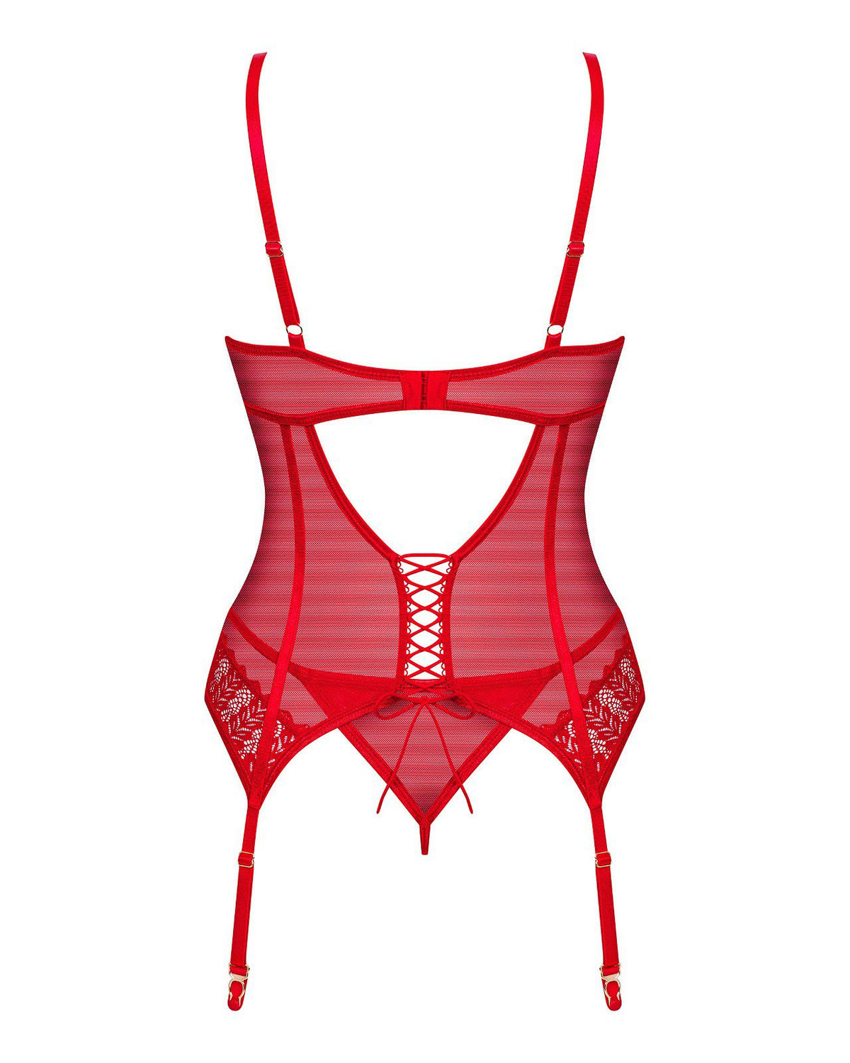 Corsetto rosso in pizzo Ingridia