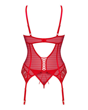 Corsetto rosso in pizzo Ingridia