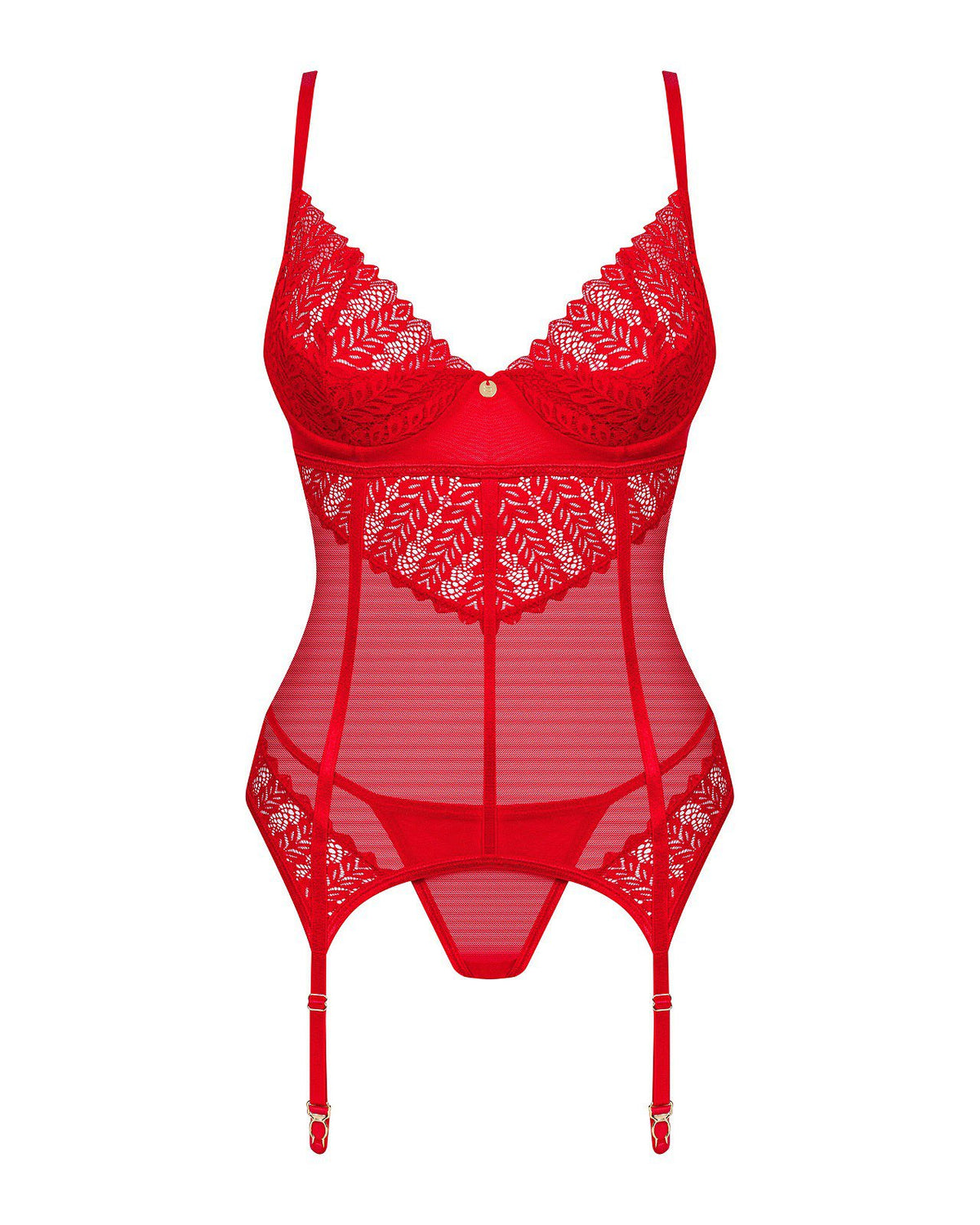 Corsetto rosso in pizzo Ingridia
