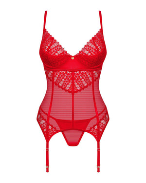Corsetto rosso in pizzo Ingridia