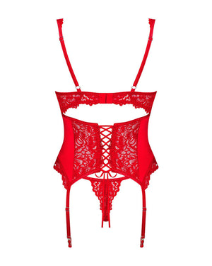 Corsetto in pizzo rosso Amor Cherris