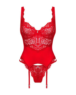 Corsetto in pizzo rosso Amor Cherris