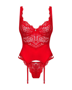 Corsetto in pizzo rosso Amor Cherris