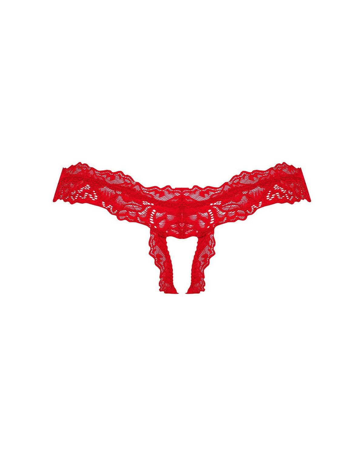 Perizoma aperto in pizzo rosso Amor Cherris