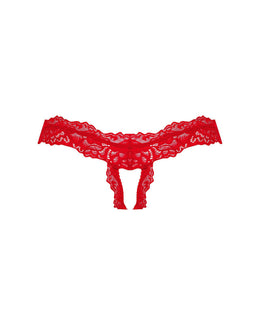 Perizoma aperto in pizzo rosso Amor Cherris