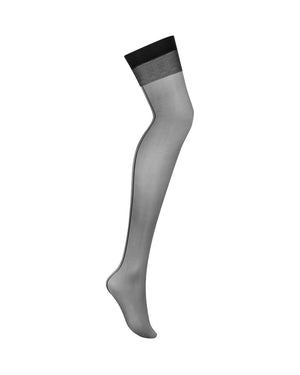Calze nere con riga dietro da reggicalze 15 den S822