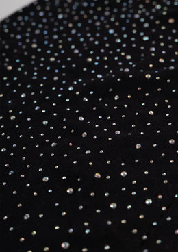 Miniabito a rete nera con strass