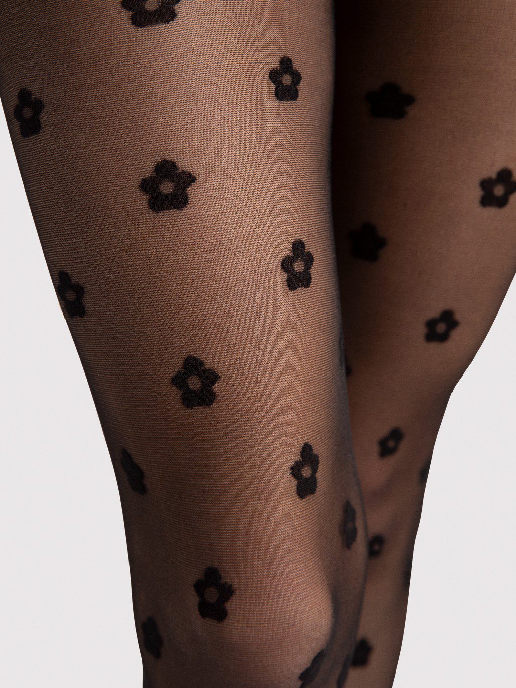 Collant velato fantasia fioru 20 den spring taglie plus