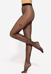 Collant velato scritta Love 20 den Lovely 05