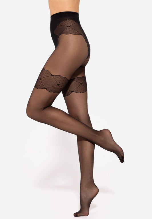 Collant fantasia calze con cuori 20 den Lovely 08
