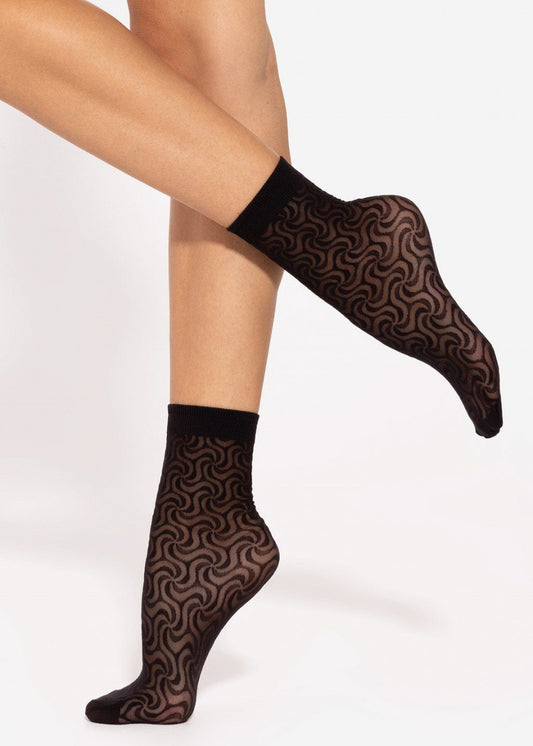 Calzini corti fantasia geometrica 20 den Trendy 10