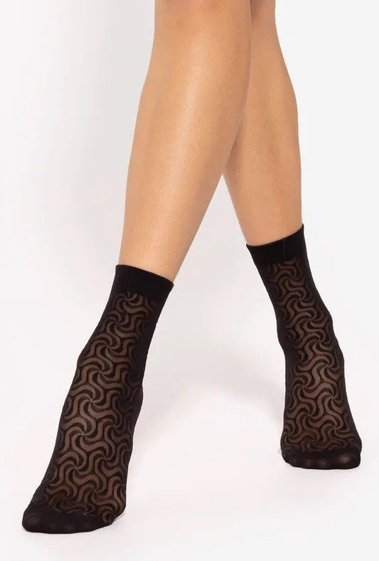 Calzini corti fantasia geometrica 20 den Trendy 10