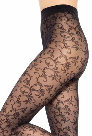 Collant fantasia floreale 30 den Floral 03 taglie plus