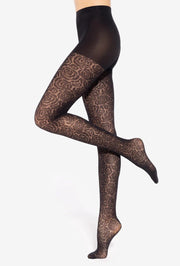 Collant fantasia floreale 30 den Floral 03 taglie plus