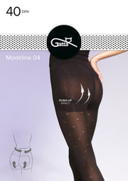Collant a pois effetto push up 40 den Modeline 04
