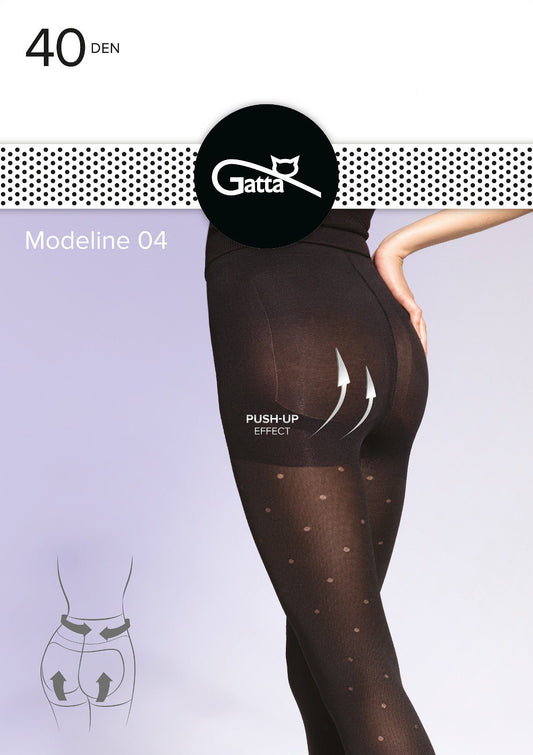 Collant a pois effetto push up 40 den Modeline 04