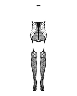 Bodystocking a rete ricamata aperta sotto F240