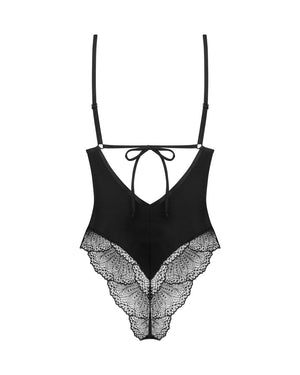 Body a perizoma in pizzo nero Lobellis