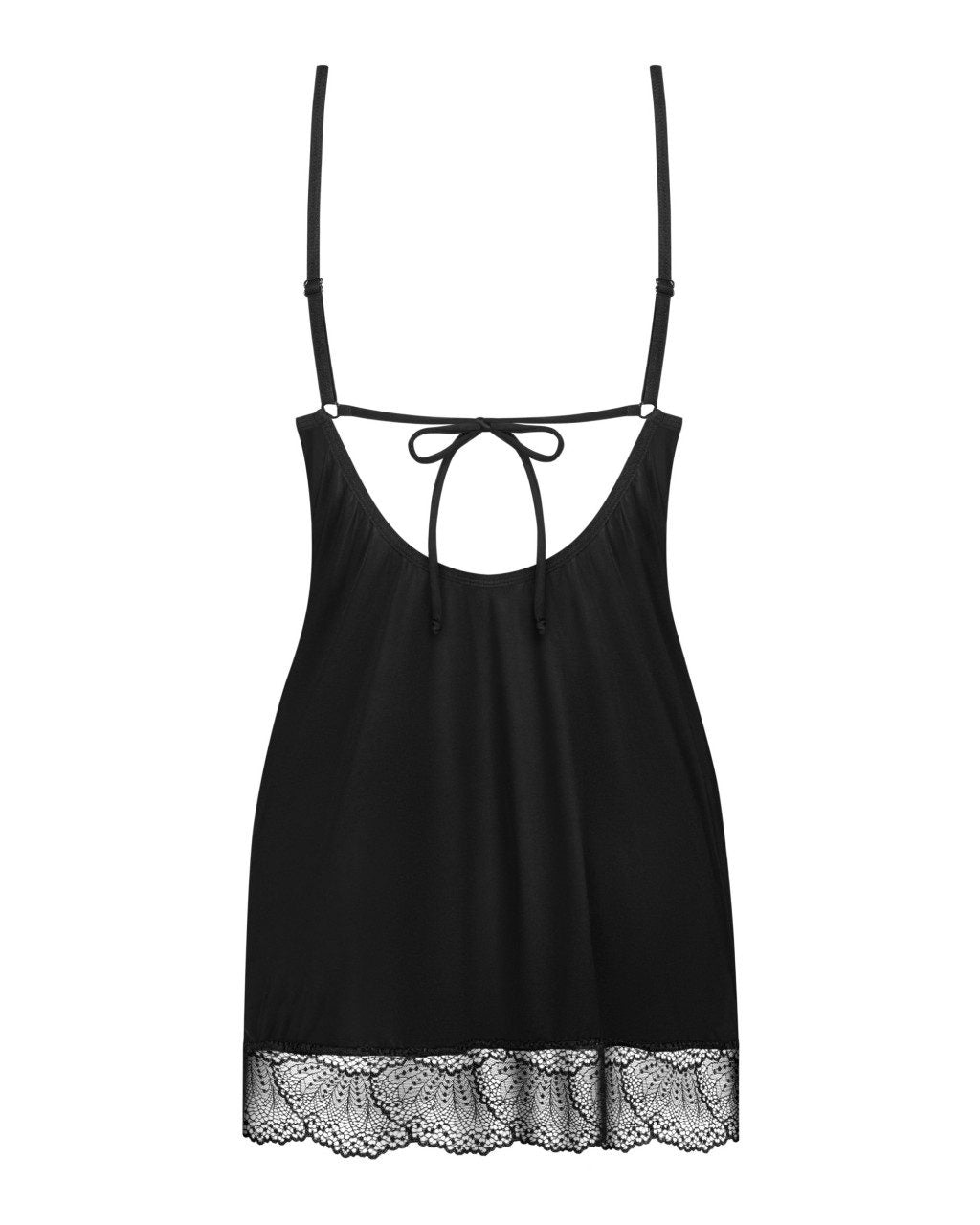 Chemise nera con pizzo taglie plus Lobellis