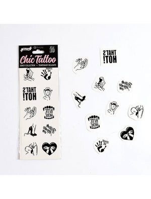 10 tatuaggi adesivi temporanei Chic Tattoo Kinky Collection