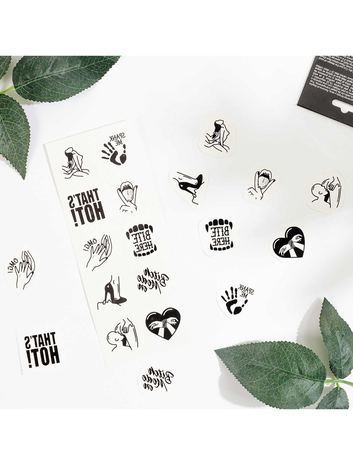 10 tatuaggi adesivi temporanei Chic Tattoo Kinky Collection
