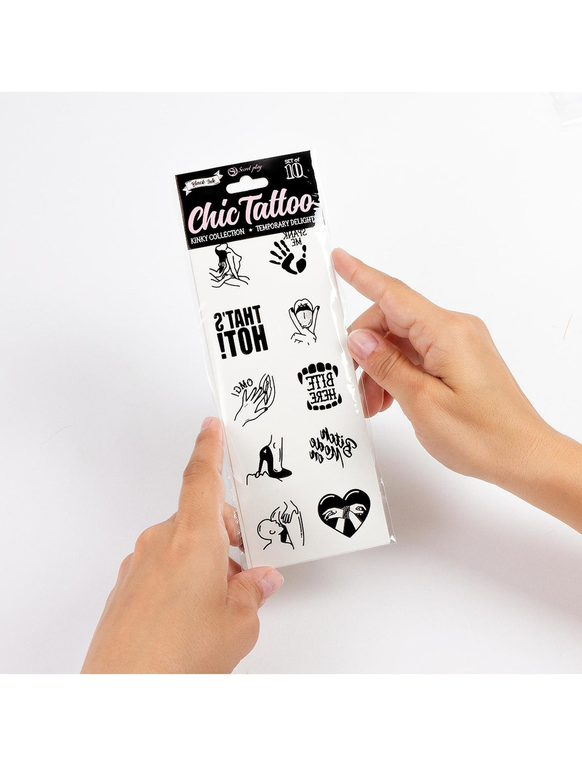 10 tatuaggi adesivi temporanei Chic Tattoo Kinky Collection
