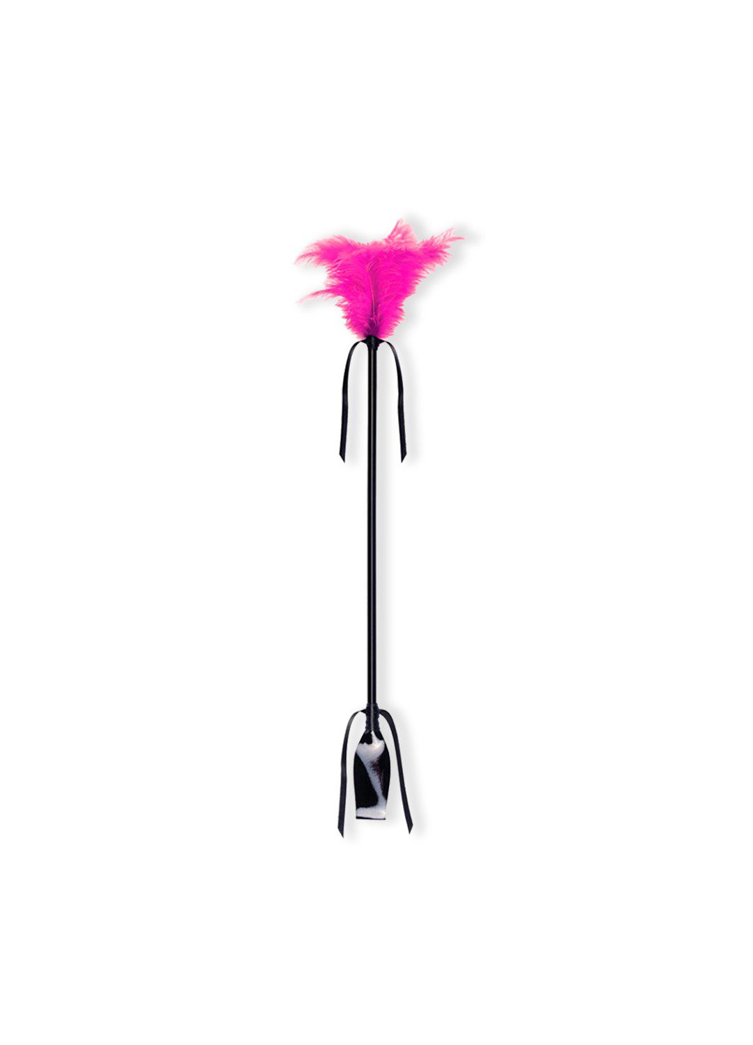 Frustino con tikler in piume fucsia