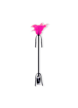 Frustino con tikler in piume fucsia