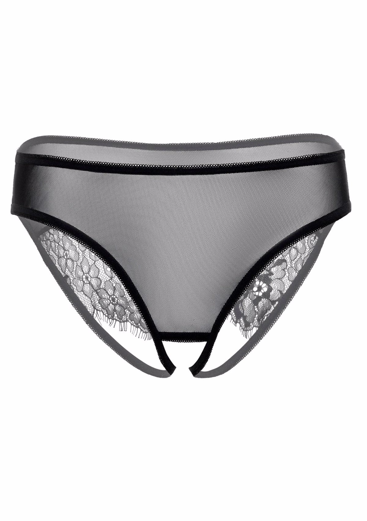 Mutandina aperta in pizzo nero Nicolette