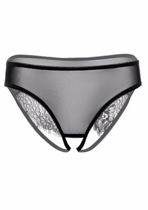 Mutandina aperta in pizzo nero Nicolette
