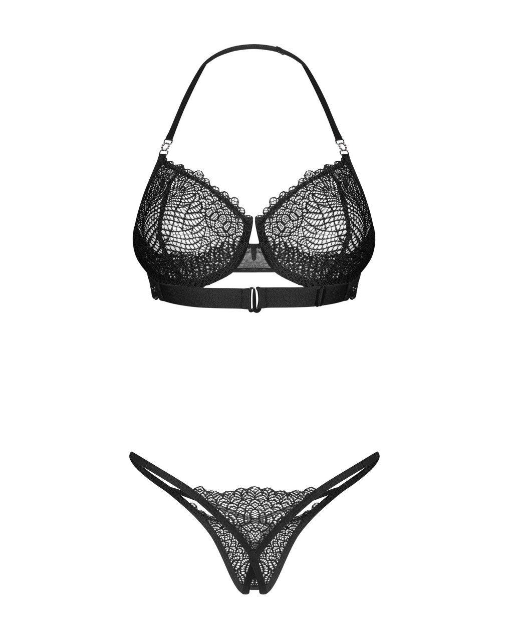 Completo intimo aperto in pizzo due pezzi Iliosa