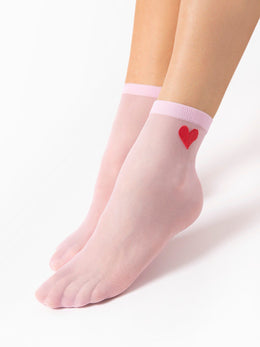 Calzini corti fantasia cuoricino Cupido 20 den
