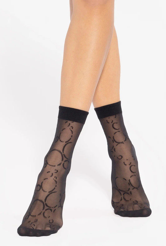 Calzini corti fantasia geometrica 20 den Trendy 16