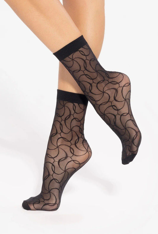 Calzini corti fantasia geometrica 20 den Trendy 19