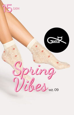 Calzini velati fantasia floreale 15 den Spring Vibes 09