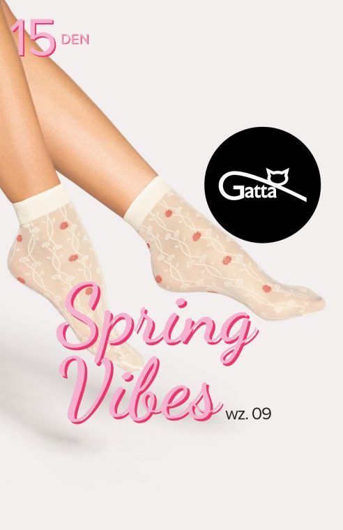 Calzini velati fantasia floreale 15 den Spring Vibes 09