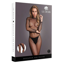Bodystocking a rete maniche lunghe