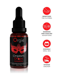 Gel stimolante per clitoride Orgasm Drops Kissable 30 ml