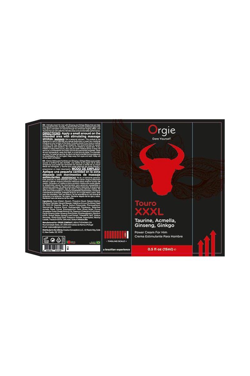 Crema potenziante erezione Touro XXL Power cream 15 ml