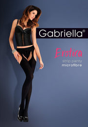 Collant coprente a giarrettiera Erotica Strip Panty
