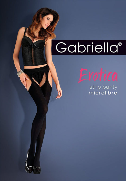 Collant coprente a giarrettiera Erotica Strip Panty