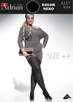 Collant coprente curvy plus size 60 den taglie comode Amy XXL