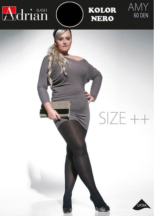 Collant coprente curvy plus size 60 den taglie comode Amy XXL